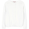 Pretty Scalloped Edge Cardigan, White - Cardigans - 1 - thumbnail