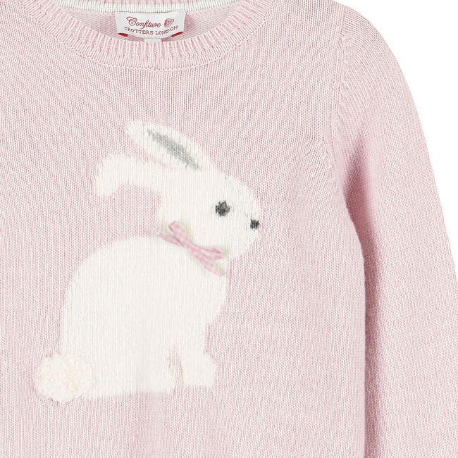 Coco Bunny Sweater, Pale Pink - Sweaters - 3