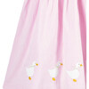 Jemima Striped Pinafore, Bright Pink Stripe - Dresses - 3