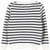 Stripy Anchor Sweater, Ecru and Navy Stripe - Sweaters - 2