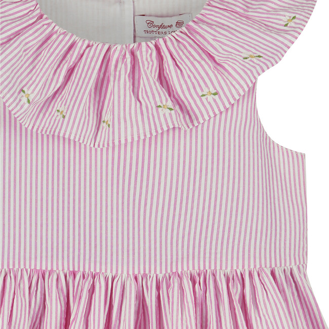 Clara Daisy Willow Dress, Pink Stripe - Dresses - 3