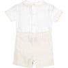 Little Rupert Set, Oatmeal and White - Mixed Apparel Set - 2