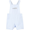 Little Alexander Bib Shorts, Pale Blue Stripe and Elephant - Rompers - 1 - thumbnail