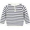Little Stripy Anchor Sweater, Navy and White Stripe - Sweaters - 2