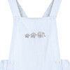 Little Alexander Bib Shorts, Pale Blue Stripe and Elephant - Rompers - 3