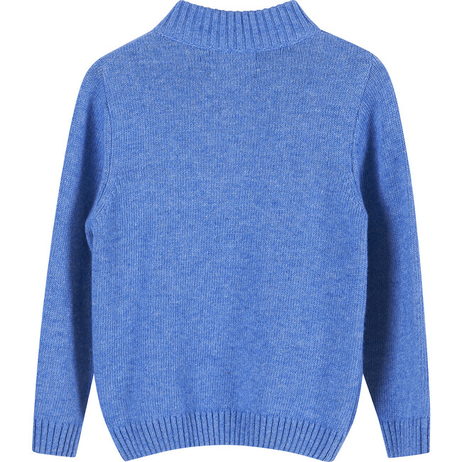 Calum Half Zip Sweater, Sky Blue - Sweaters - 2