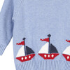 Little Sailboat Sweater, Mid Blue - Sweaters - 3