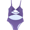 Irreversible Peri One-Piece Swimsuit, Purple - One Pieces - 1 - thumbnail