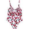 Irreversible Tulips One-Piece Swimsuit, Red - One Pieces - 3