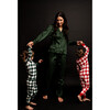 Kids Knit Pajamas, Green Check - Pajamas - 2