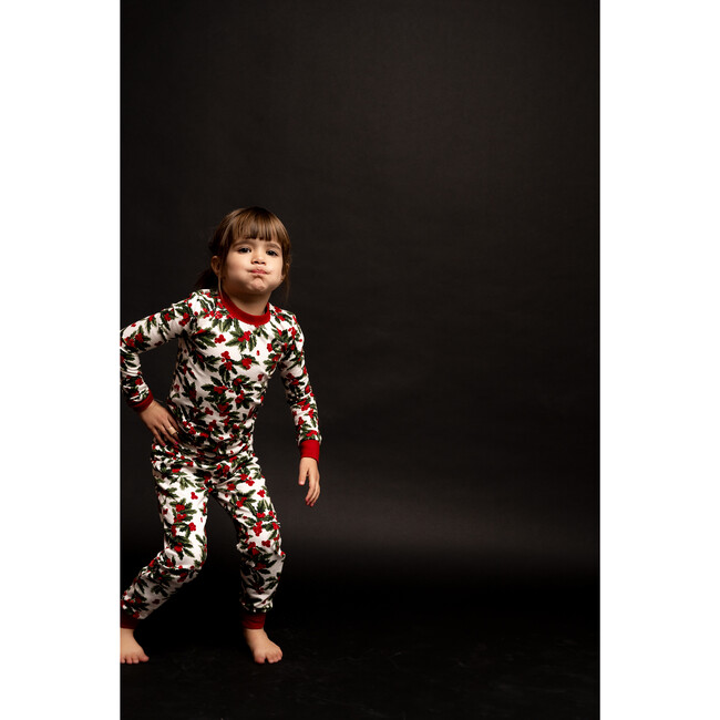 Kids Knit Pajamas, Holly Berry - Pajamas - 3