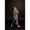 Kids Knit Pajamas, Green Check - Pajamas - 3
