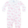 Toile Converter Gown, White & Pink - Bodysuits - 1 - thumbnail