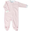 Gingham Zipper Footie, Pink - Footie Pajamas - 1 - thumbnail