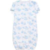 Toile Gown, White & Blue - Nightgowns - 2