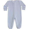 Bubble Long Sleeve Footie, Blue - Footie Pajamas - 2