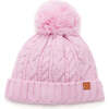 Classic Cable Knit Hat, Soft Pink - Hats - 1 - thumbnail