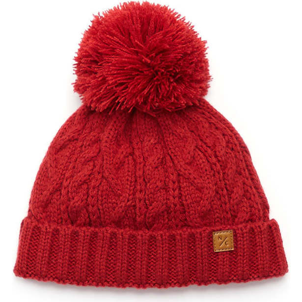 Classic Cable Knit Hat, Red