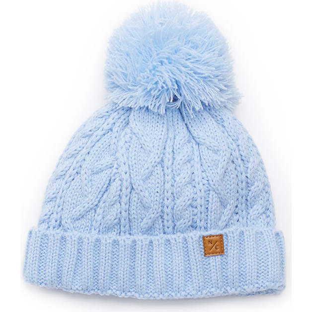 Classic Cable Knit Hat, Sky Blue - Hats - 1