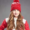 Classic Cable Knit Hat, Red - Hats - 2