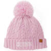 Classic Cable Knit Hat, Soft Pink - Hats - 4