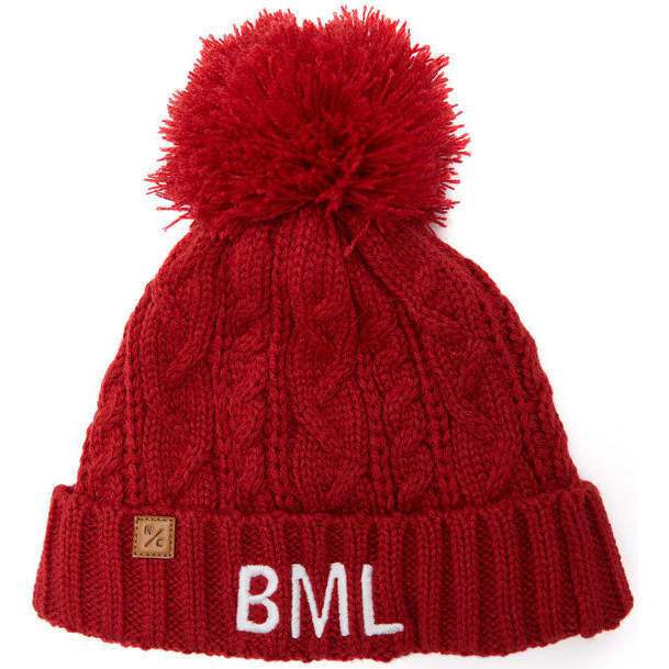 Classic Cable Knit Hat, Red - Hats - 4