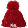 Classic Cable Knit Hat, Red - Hats - 4