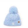 Classic Cable Knit Hat, Sky Blue - Hats - 4