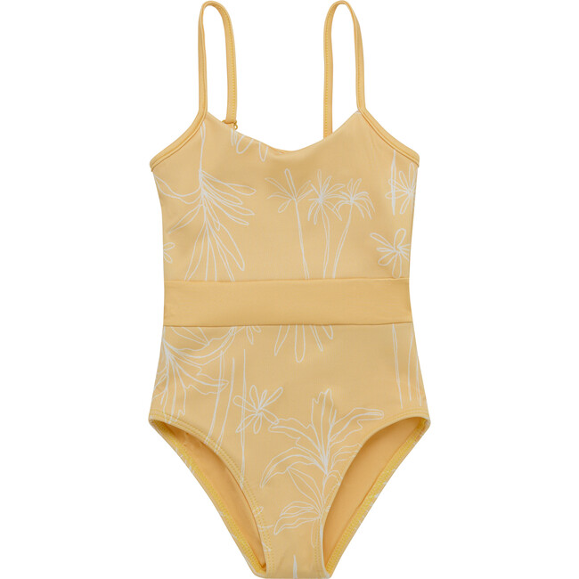 One Piece With Floral prints, Yellow