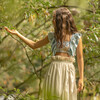 Long Skirt With Opening & Adjustable Waistband, Cream - Skirts - 2