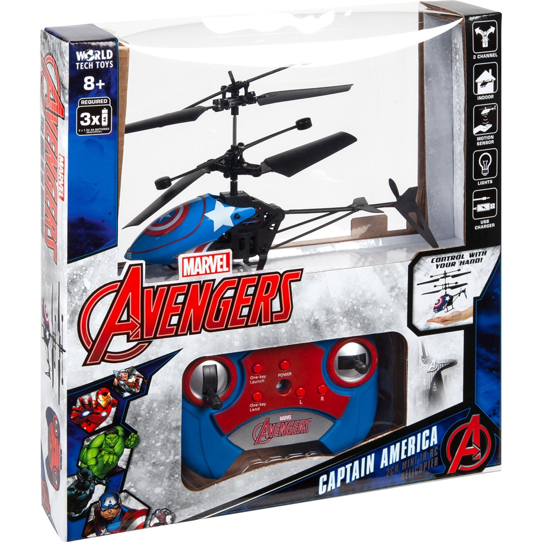 Marvel Captain America 2CH IR Helicopter World Tech Toys Tech Toys Maisonette