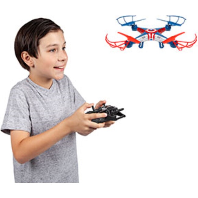 Marvel Licensed Captain America Sky Hero 2.4GHz 4.5CH RC Drone - Outdoor Games - 3