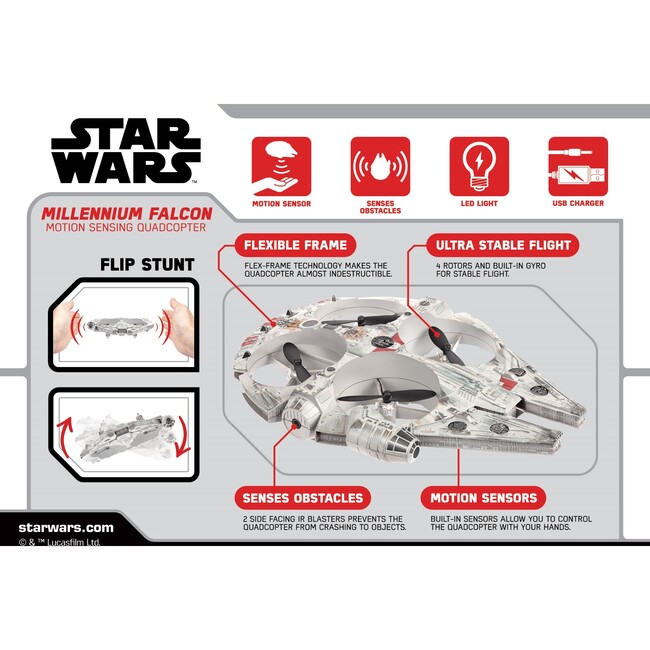 Star Wars Millennium Falcon Motion Sensing Drone - Outdoor Games - 5