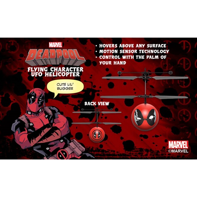 Marvel X-Men Deadpool IR UFO Ball Helicopter - Outdoor Games - 5
