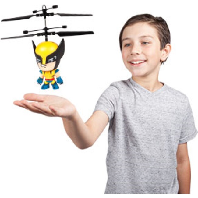 Marvel 3.5 Inch Wolverine Flying Figure IR Helicopter - Outdoor Games - 3