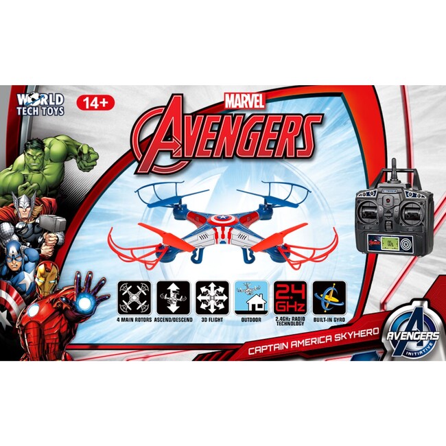 Marvel Licensed Captain America Sky Hero 2.4GHz 4.5CH RC Drone - Outdoor Games - 5