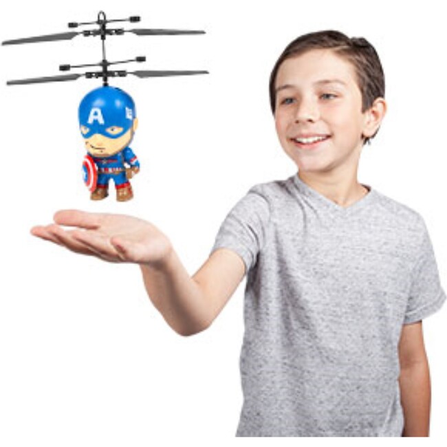 Marvel 3.5 Inch Captain America Flying Figure IR Helicopter - Outdoor Games - 3