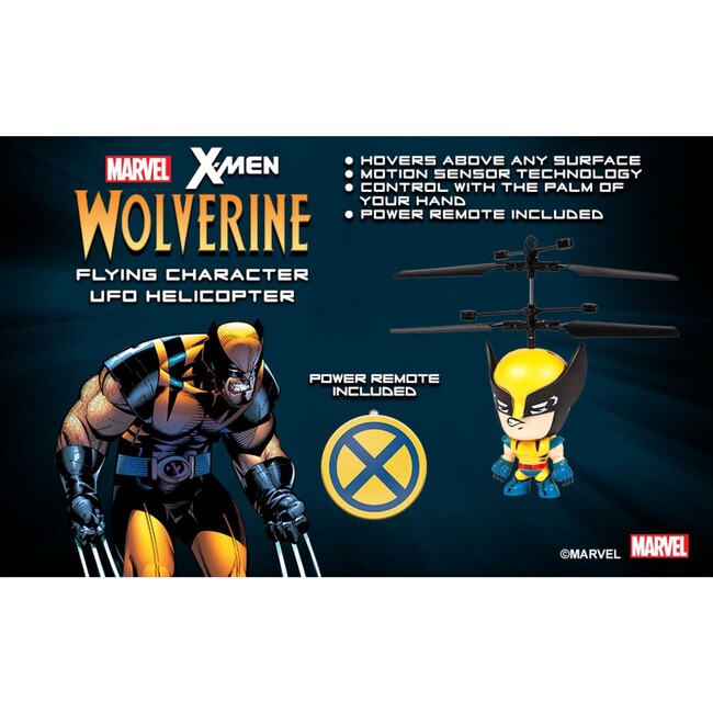 Marvel 3.5 Inch Wolverine Flying Figure IR Helicopter - Outdoor Games - 5