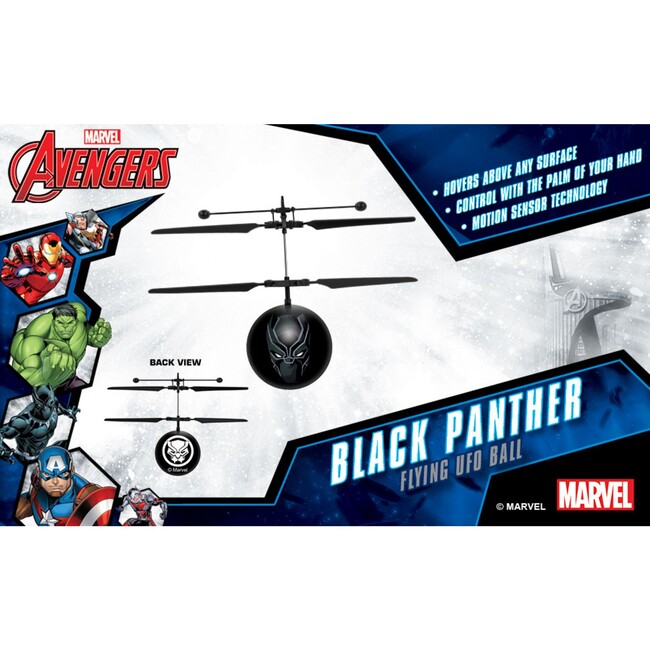 Marvel Avengers Black Panther IR UFO Ball Helicopter - Outdoor Games - 5