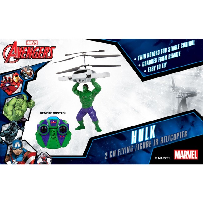 Marvel Avengers Hulk Flying Figure IR Helicopter - Outdoor Games - 5