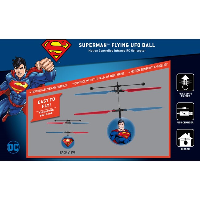 DC Justice League Superman IR UFO Ball Helicopter - Outdoor Games - 5