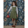 Clementine Dungaree Dress With Crossover Straps, Kaki - Dresses - 3 - thumbnail