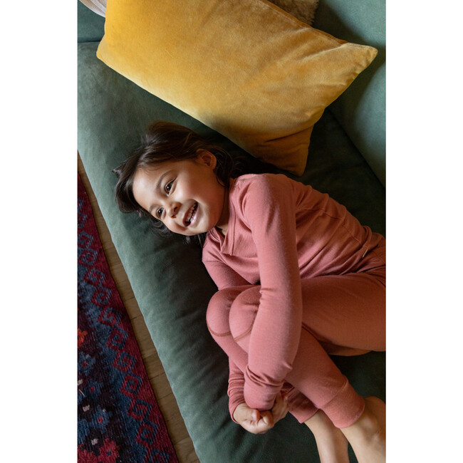 Merino Wool Long Johns, Desert Rose