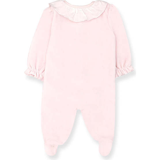 Hello World Velvet Playsuit, Pink - Onesies - 3