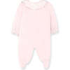Soft And Durable Hello World Velvet Playsuit, Pink - Onesies - 3