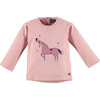 Girls Unicorn Top, Chalk Pink - T-Shirts - 1 - thumbnail