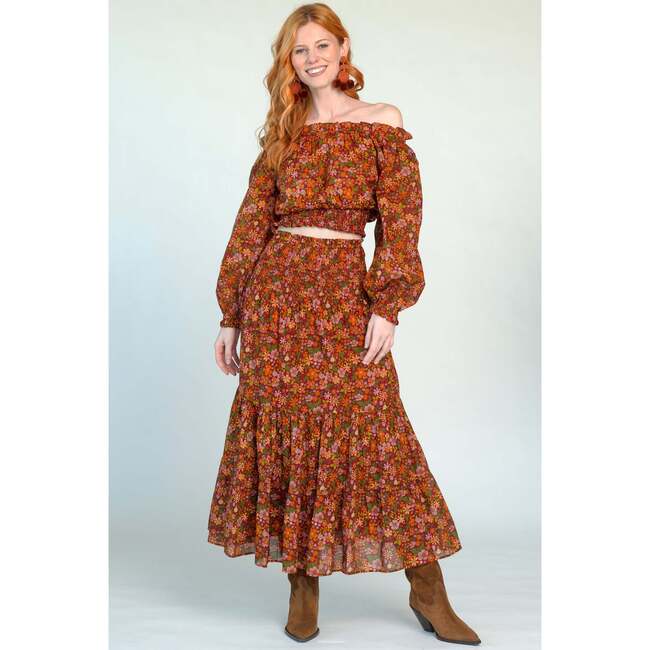 Women's Izzy Smocked Waist Skirt Dress, Wildflower Rosewood