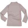 Rib Mock Neck Long Sleeve Top, Fawn - T-Shirts - 1 - thumbnail