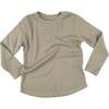 Rib Long Sleeve Top, Eucalyptus - T-Shirts - 1 - thumbnail