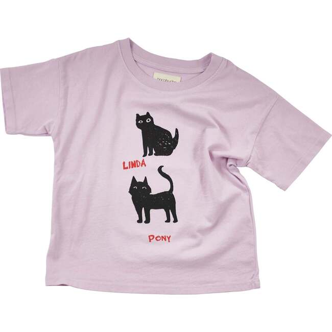 Relaxed Cat Tee, Lilac